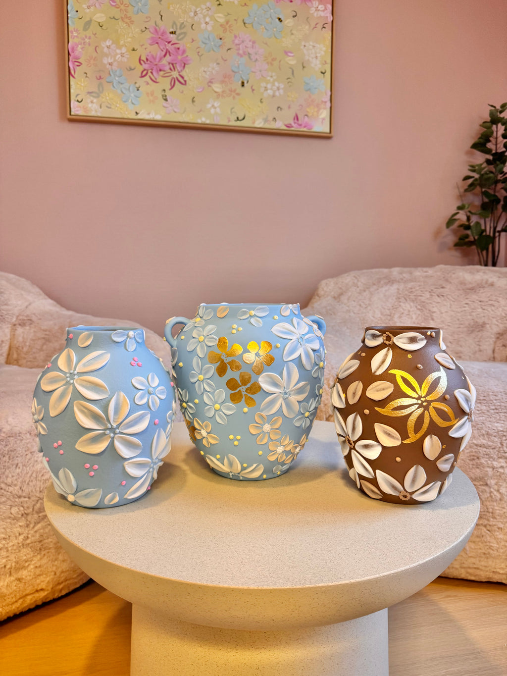 Pudderblå 🩵 24k gull, 26 cm