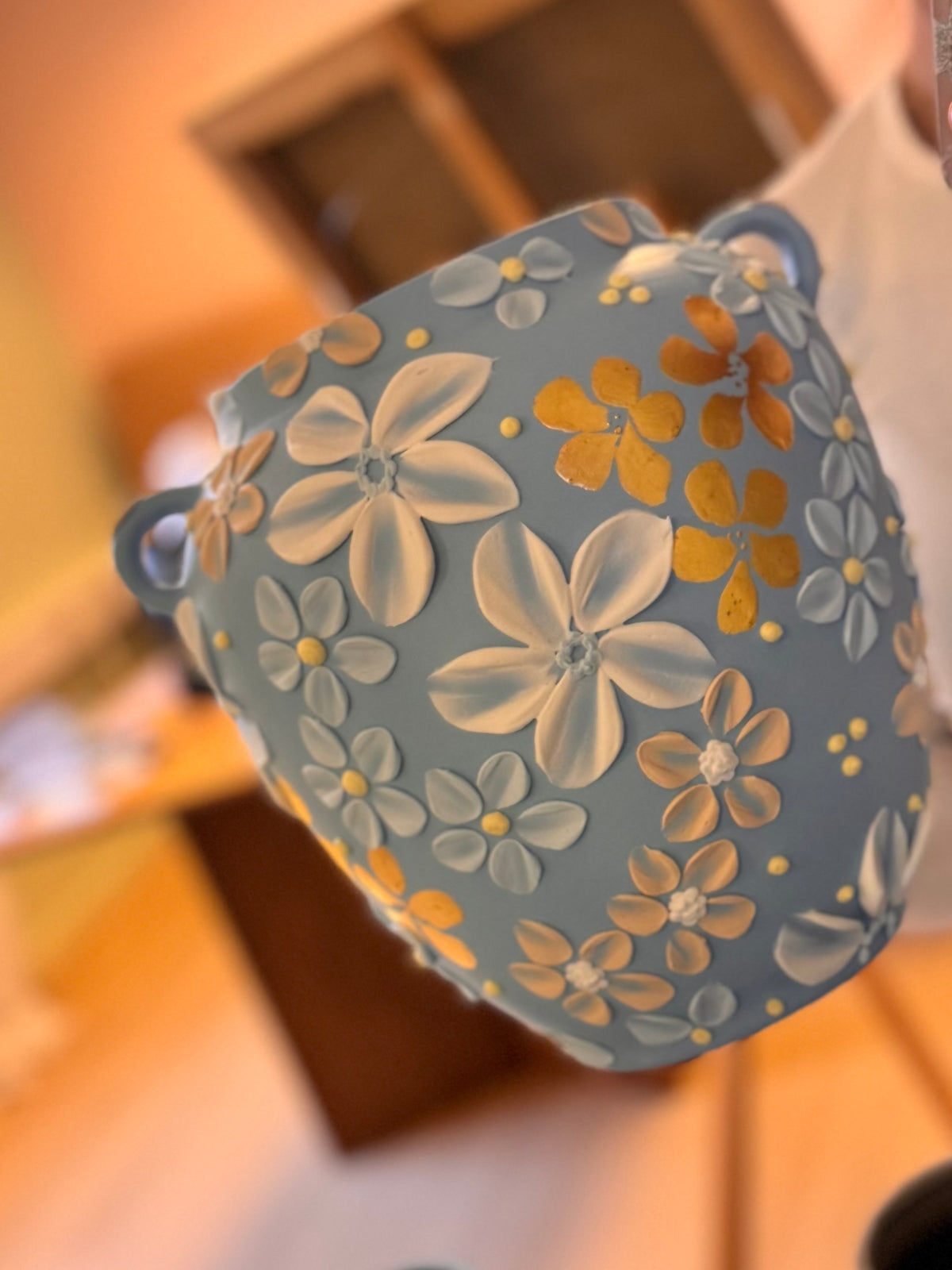 Pudderblå 🩵 24k gull, 26 cm