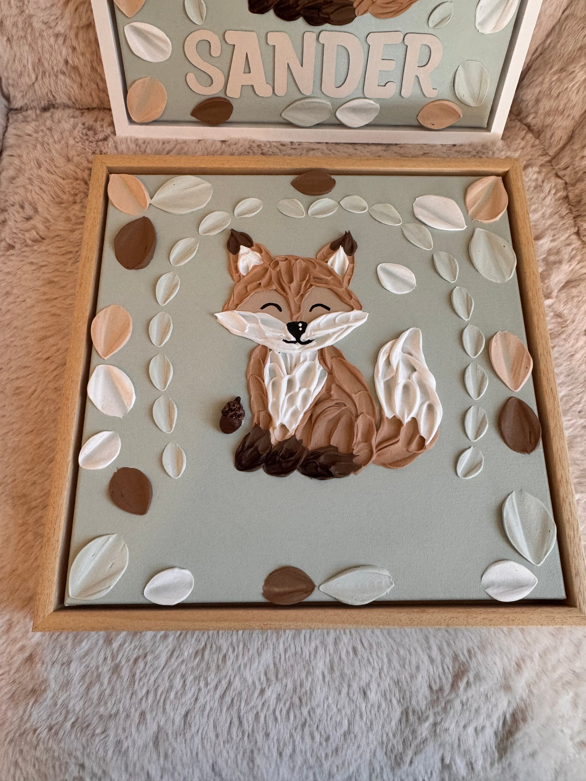 Rev 🦊 Innrammet, 33 x 33 cm