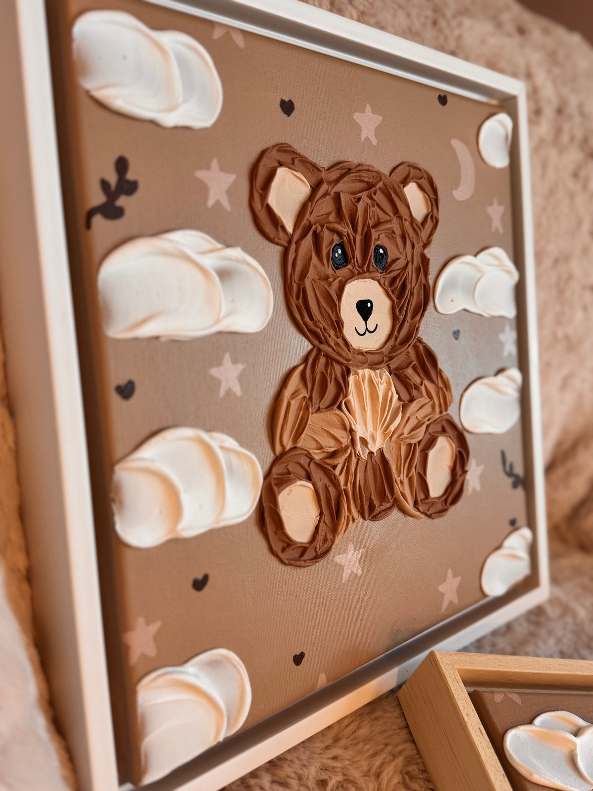 Teddy 🐻 Innrammet, 33 x 33 cm
