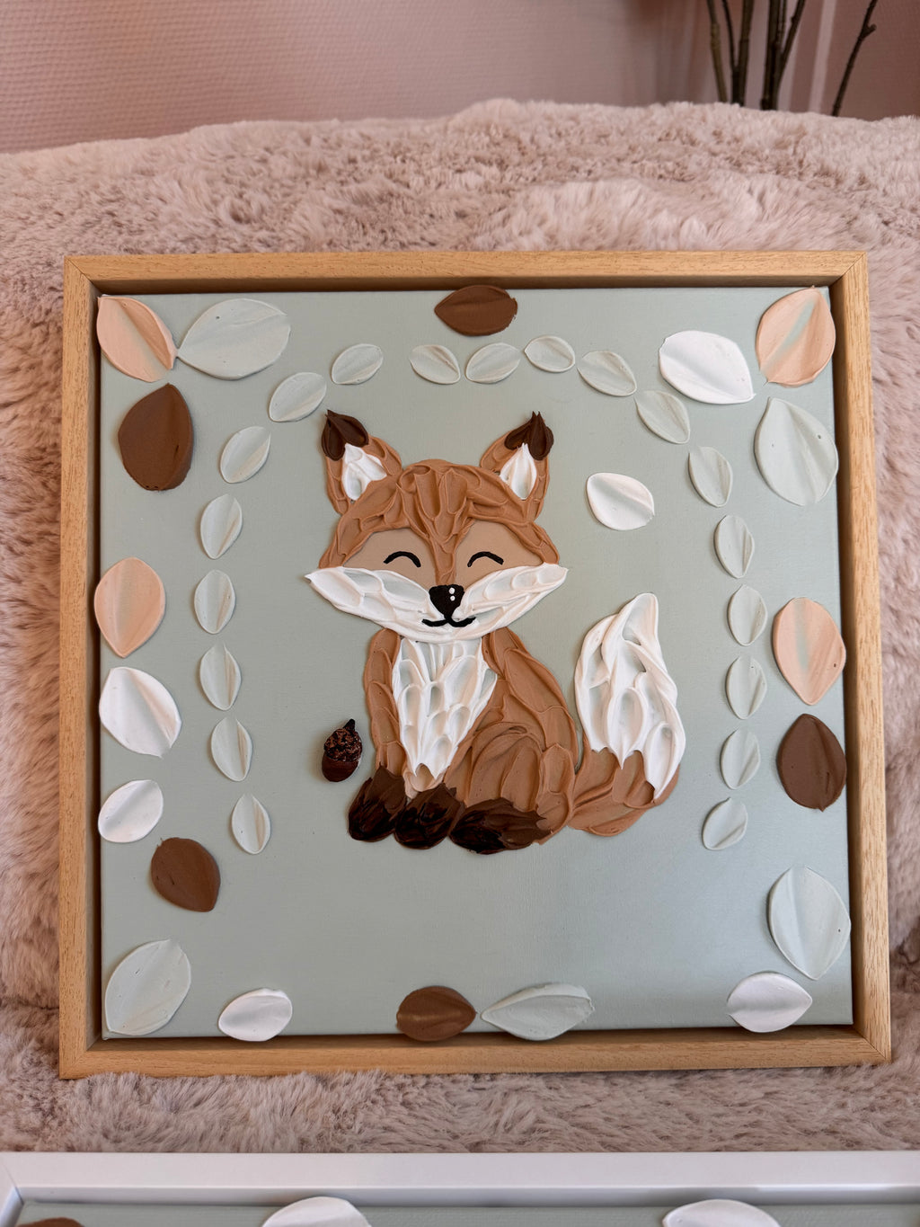 Rev 🦊 Innrammet, 33 x 33 cm