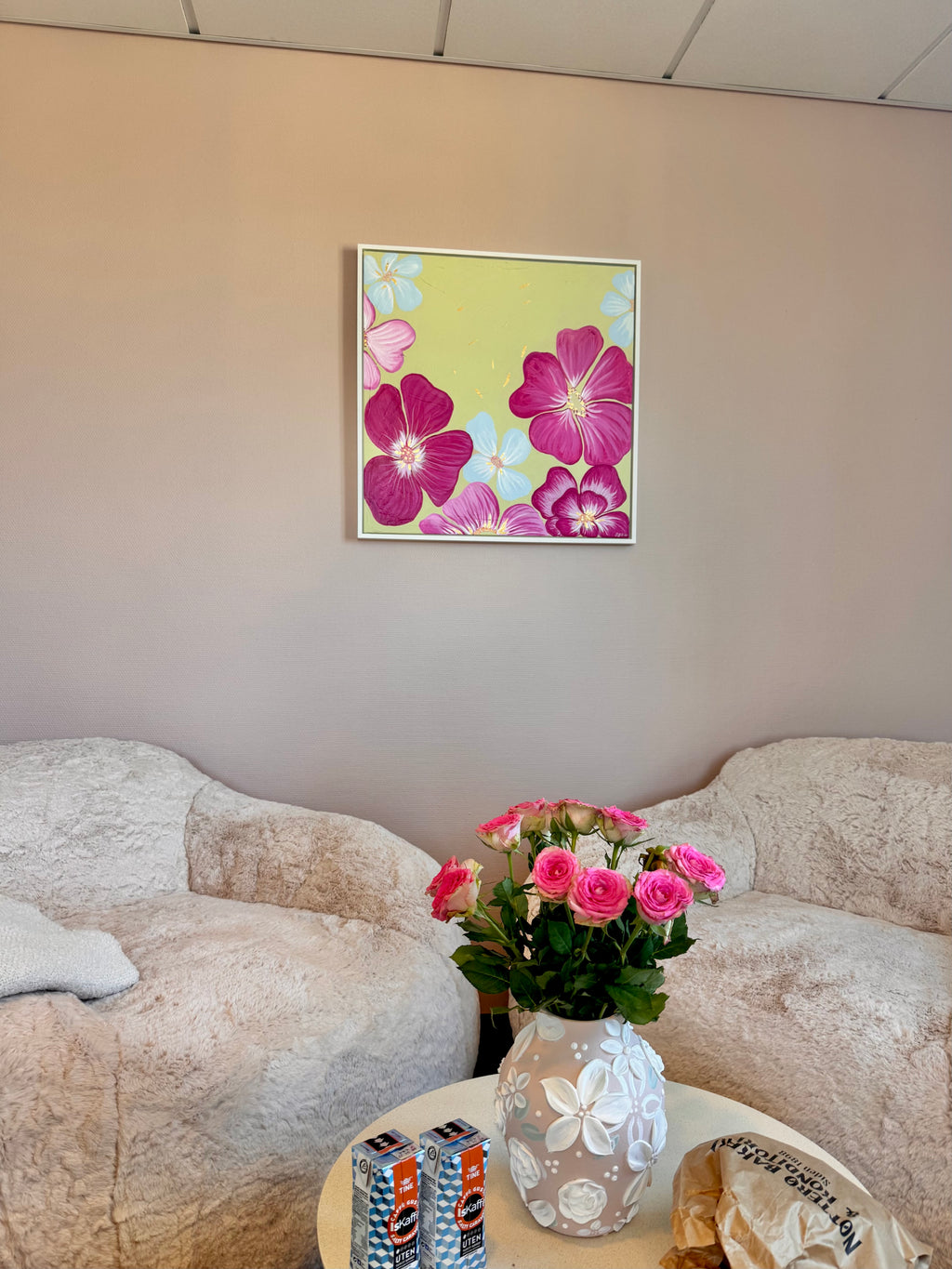 Studioverk, Innrammet, 73 x 73 cm