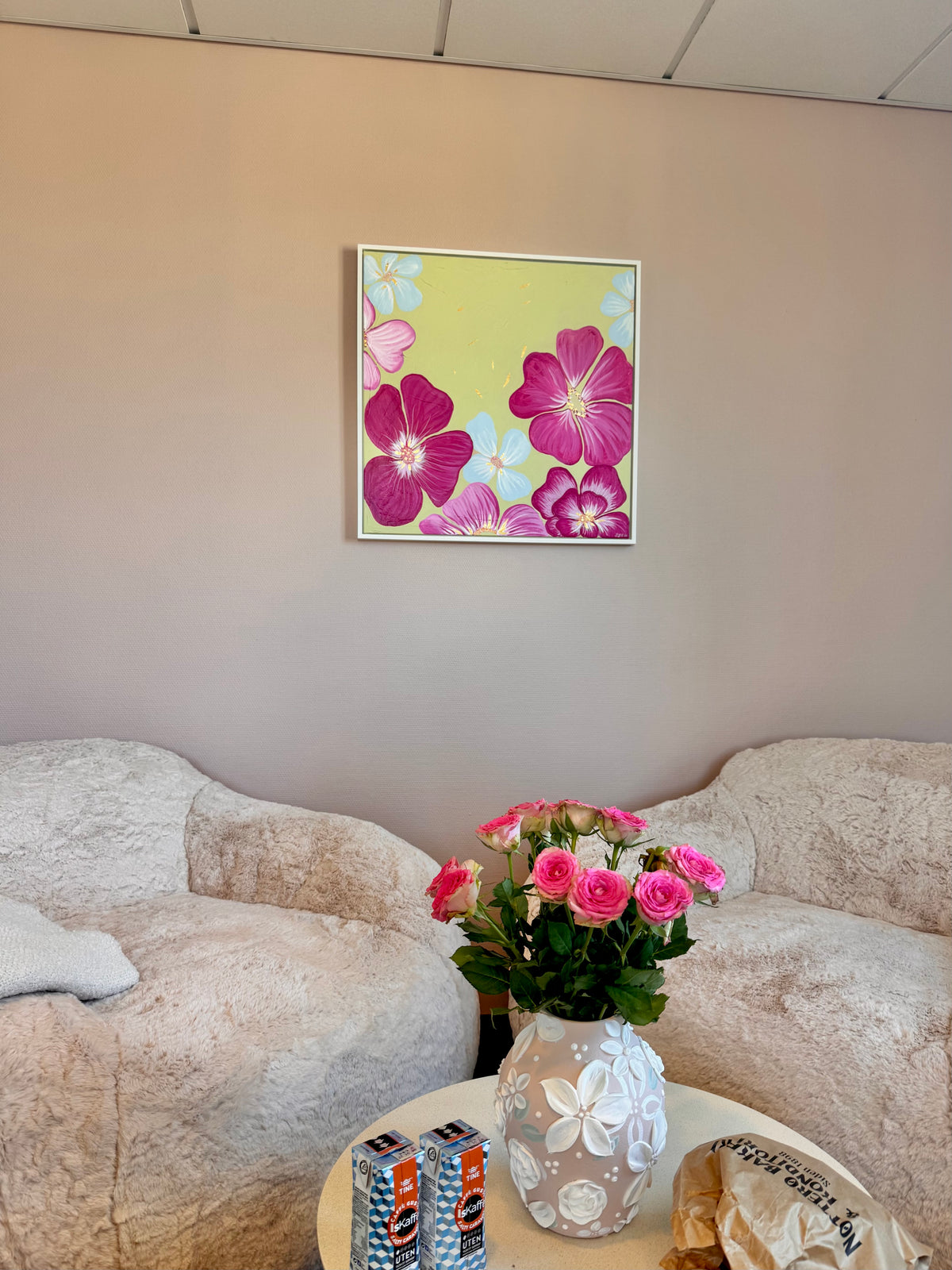 Studioverk, Innrammet, 73 x 73 cm