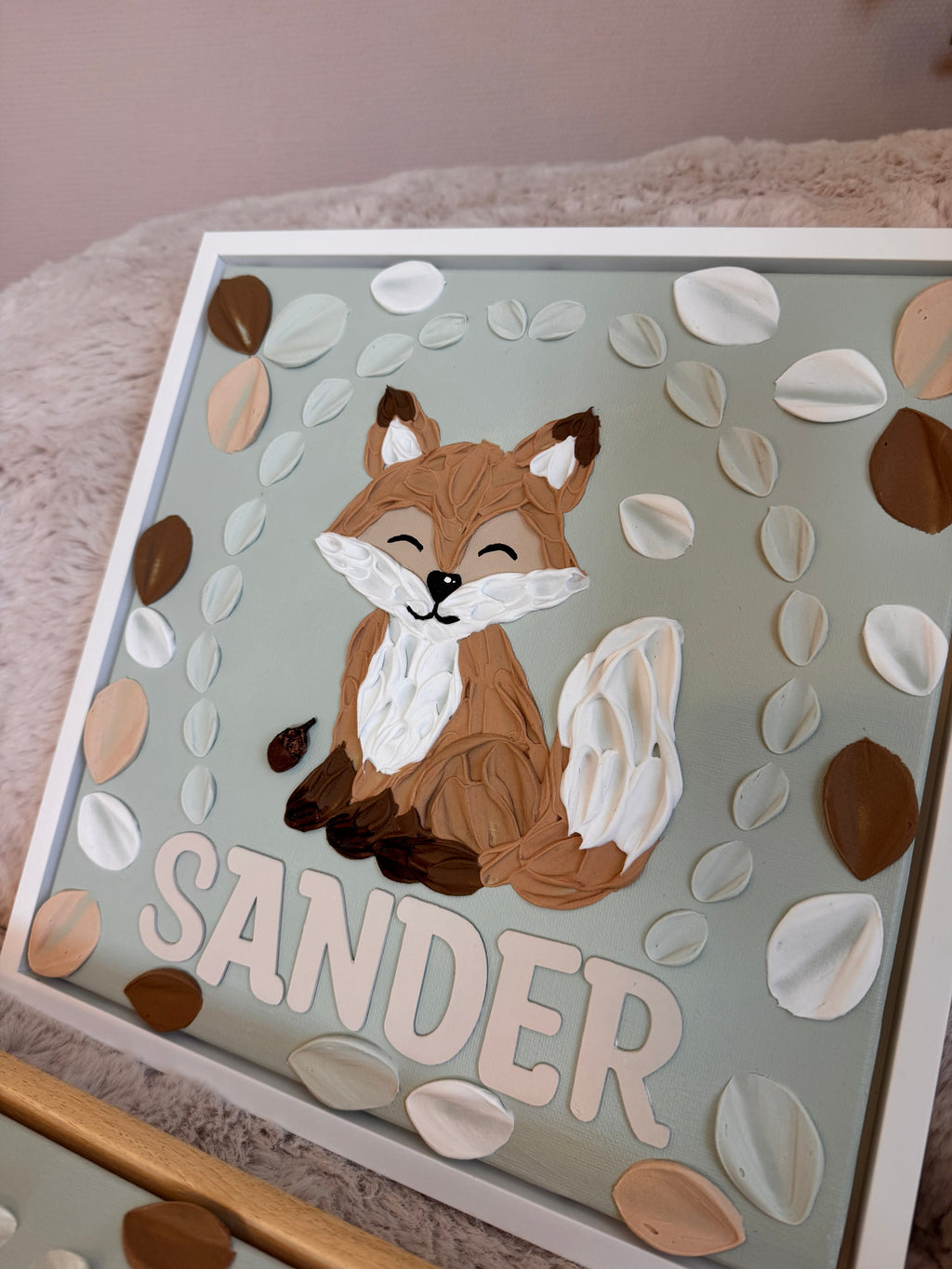 Rev 🦊 Innrammet, 33 x 33 cm