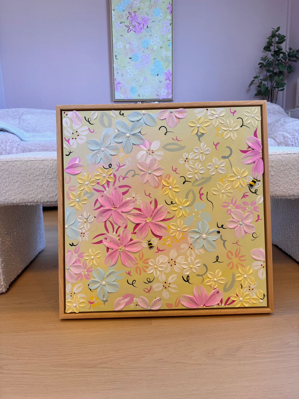 A Little Whimsy, 53x 53 cm, Innrammet