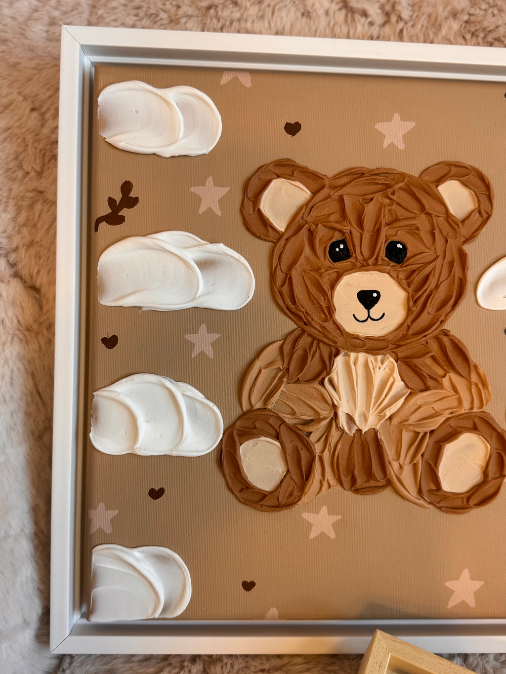 Teddy 🐻 Innrammet, 33 x 33 cm