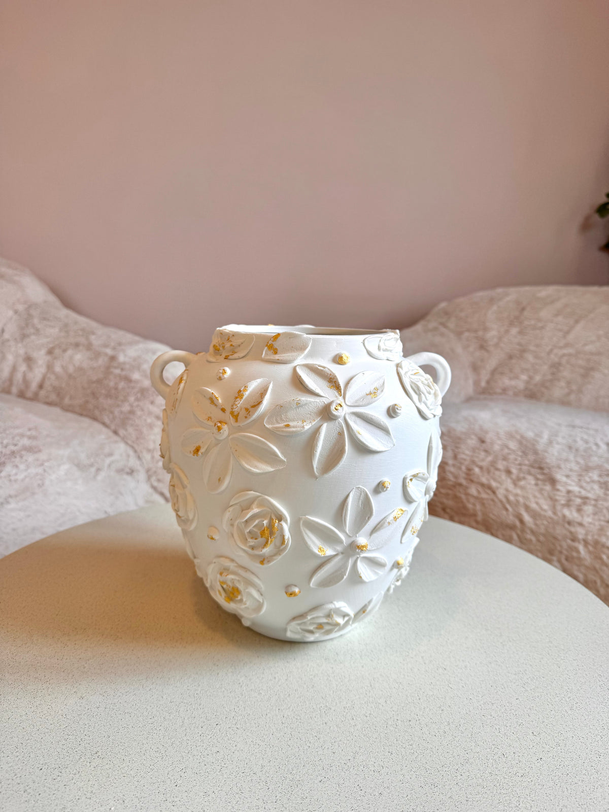 Hvit 🤍 24k gull, 26 cm